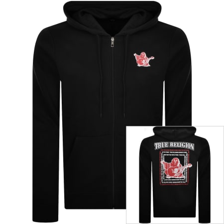 True Religion Paisley Full Zip Hoodie Black Mainline Menswear